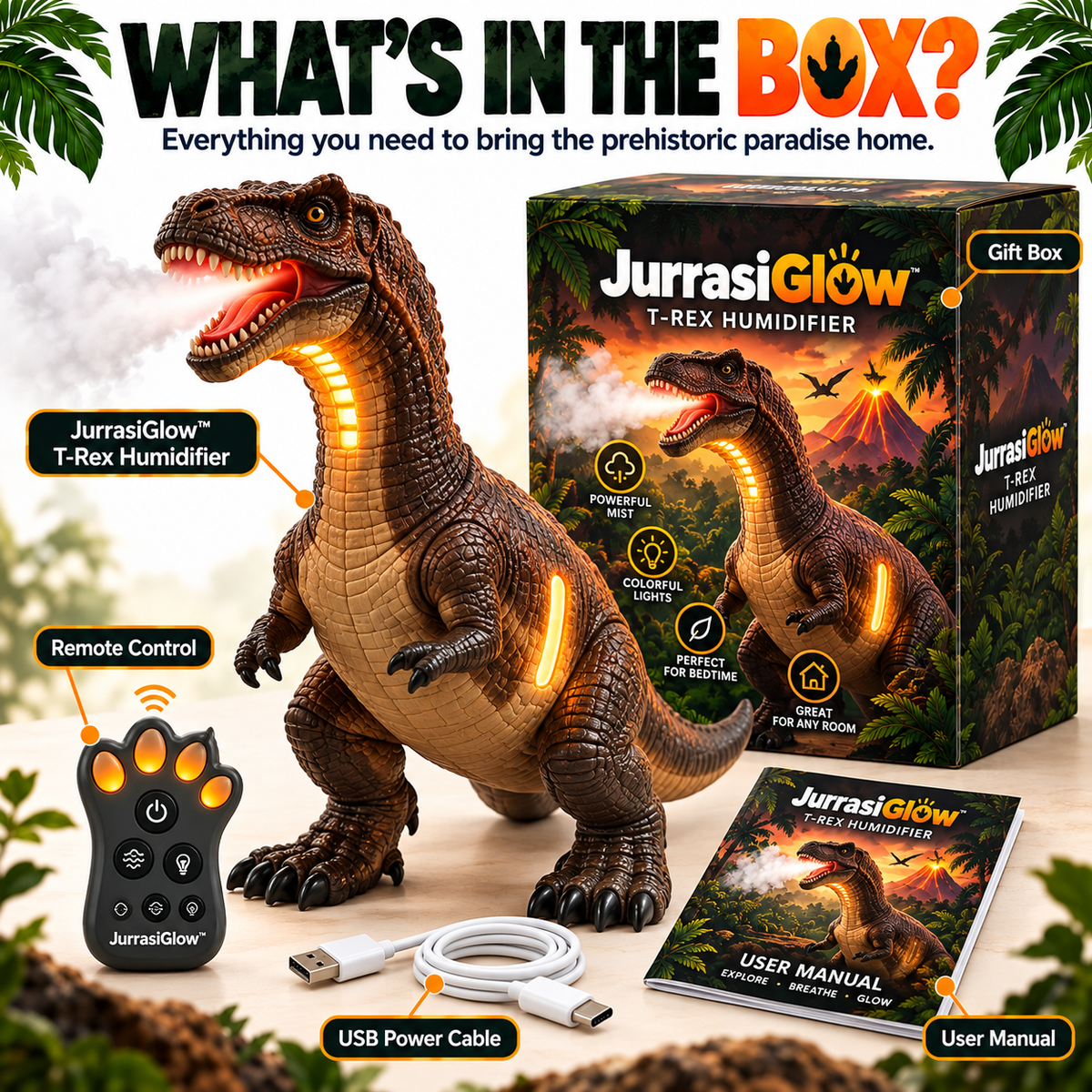 JurrassiGlow Dinosaur Humidifier